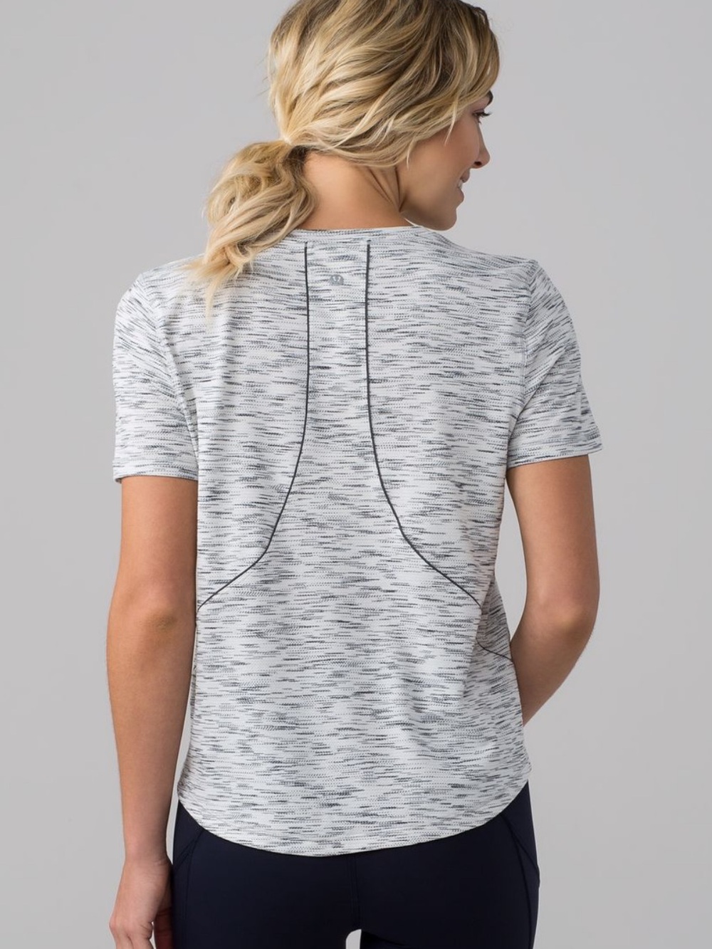 Lululemon Long Distance Short Sleeve Tiger Space Dye Black